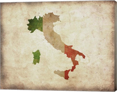 Map with Flag Overlay Italy by Color Me Happy