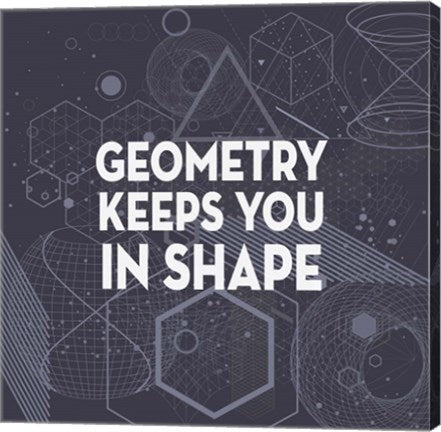 Geometry Keeps You In Shape Dark Pattern by Color Me Happy