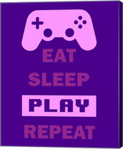 Eat Sleep Game Repeat  - Purple by Color Me Happy