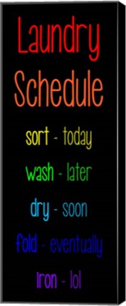Laundry Schedule  - Rainbow by Color Me Happy