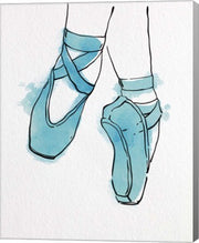 Ballet Shoes En Pointe Blue Watercolor Part II by Color Me Happy