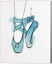 Ballet Shoes En Pointe Blue Watercolor Part III by Color Me Happy