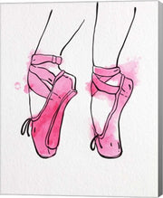 Ballet Shoes En Pointe Pink Watercolor Part I by Color Me Happy