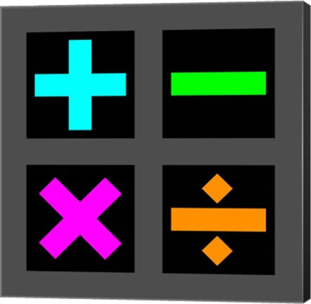 Math Symbols Square - Colorful Symbols by Color Me Happy