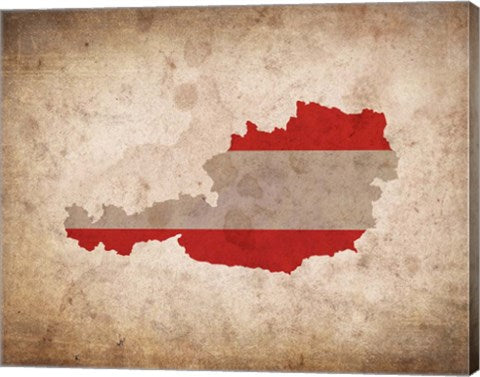 Map with Flag Overlay Austria by Color Me Happy