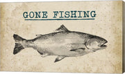 Gone Fishing Salmon Black and White by Color Me Happy