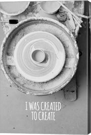 I Was Created To Create Potter Grayscale by Color Me Happy