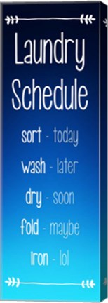Laundry Schedule - Ocean Blue by Color Me Happy