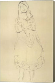 Girl Standing with Hands Clasped by Gustav Klimt