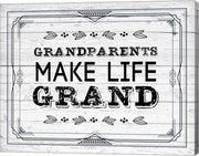 Grandparents Make Life Grand - Painted Wood Background by Color Me Happy