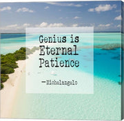 Genius is Eternal Patience - Beach by Quote Master
