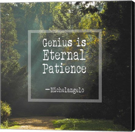 Genius is Eternal Patience - Forest by Quote Master
