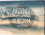 Patience Is The Companion Of Wisdom - Foggy Hills by Quote Master