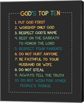 God's Top Ten Stitch Border - Orange by Inspire Me