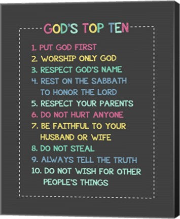 God's Top Ten Stitch Border - Rainbow by Inspire Me