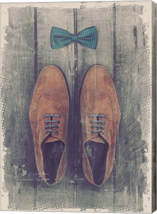 Vintage Fashion Bow Tie and Shoes - Brown by Color Me Happy