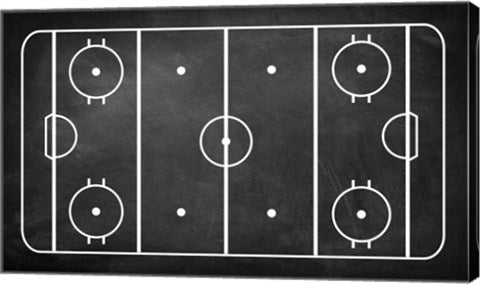 Ice Hockey Rink Chalkboard by Sports Mania