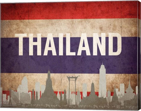 Bangkok, Thailand - Flags and Skyline by Take Me Away