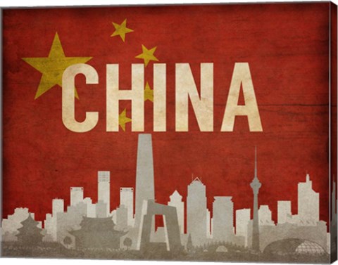 Beijing, China - Flags and Skyline by Take Me Away