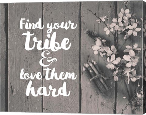Find Your Tribe - Flowers and Pencils Grayscale by Color Me Happy