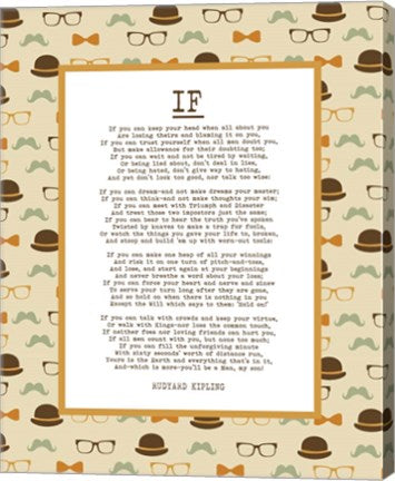If by Rudyard Kipling - Retro Orange by Quote Master