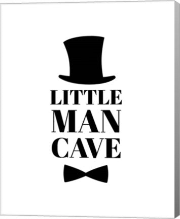 Little Man Cave Top Hat and Bow Tie - White by Color Me Happy