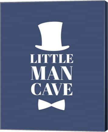 Little Man Cave Top Hat and Bow Tie - Blue by Color Me Happy