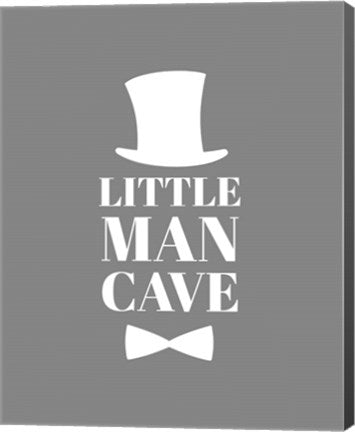 Little Man Cave Top Hat and Bow Tie - Gray by Color Me Happy