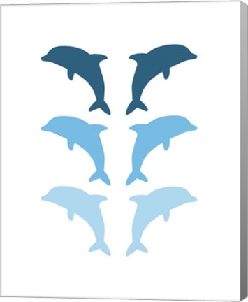 Leaping Dolphins - Blue by Color Me Happy
