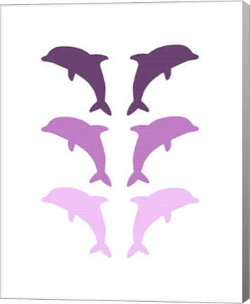 Leaping Dolphins - Purple by Color Me Happy