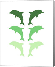 Leaping Dolphins - Green by Color Me Happy
