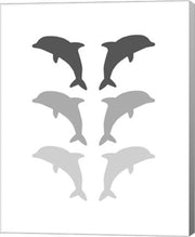 Leaping Dolphins - Gray by Color Me Happy