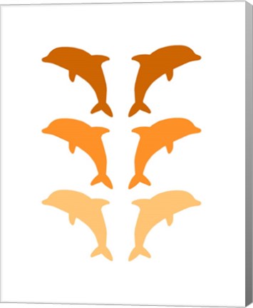 Leaping Dolphins - Orange by Color Me Happy