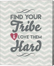 Find Your Tribe - Blue Chevron Pattern by Color Me Happy