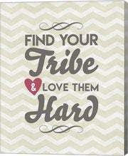 Find Your Tribe - Beige Chevron Pattern by Color Me Happy