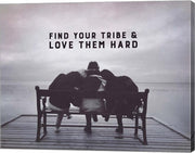 Find Your Tribe - Friend Trio Grayscale by Color Me Happy