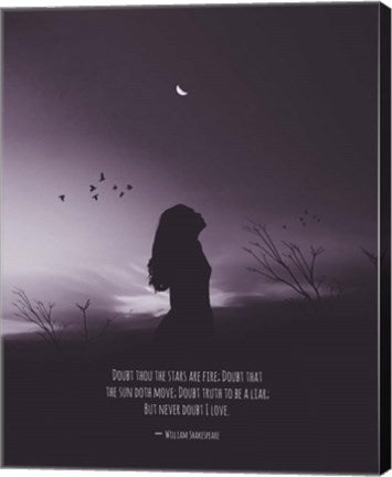 Doubt Thou the Stars are Fire Shakespeare Night Scene Grayscale by Quote Master