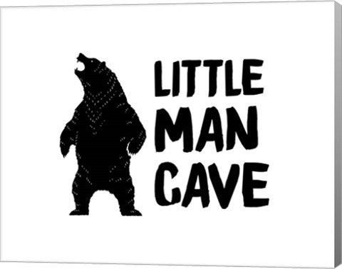 Little Man Cave Standing Bear White by Color Me Happy