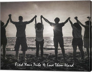 Find Your Tribe - Joined Hands Grayscale by Color Me Happy