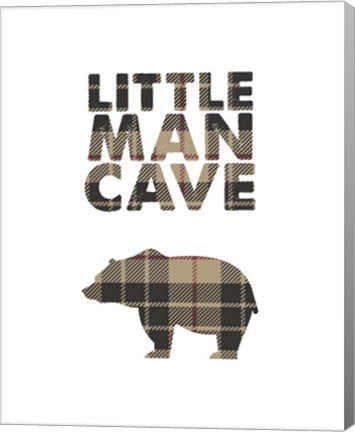 Little Man Cave - Bear Tan Plaid by Color Me Happy