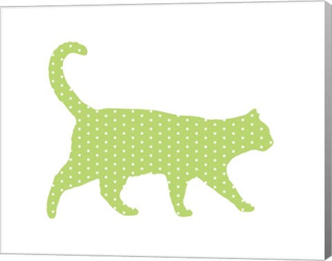 Dot Pattern Cat - Green by Color Me Happy
