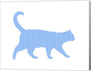 Dot Pattern Cat - Blue by Color Me Happy
