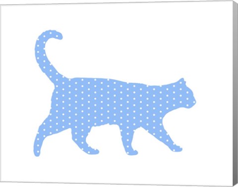 Dot Pattern Cat - Blue by Color Me Happy