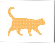 Dot Pattern Cat - Orange by Color Me Happy