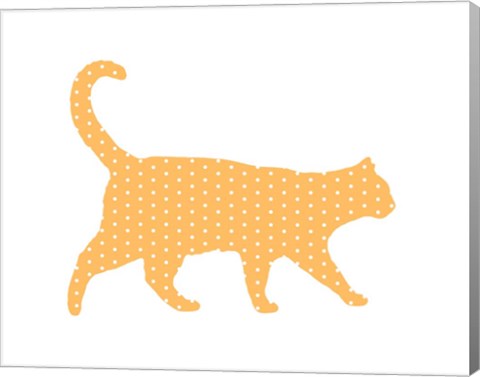 Dot Pattern Cat - Orange by Color Me Happy