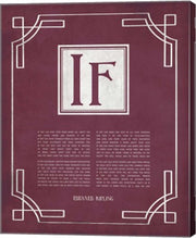 If by Rudyard Kipling - Ornamental Border Red by Quote Master