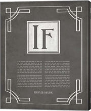 If by Rudyard Kipling - Ornamental Border Gray by Quote Master