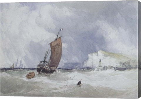 Pilot Boat Off Feecamp, Normandy by Charles Burton Barber