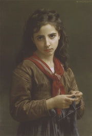 Young Girl Knitting, 1874 by William Adolphe Bouguereau