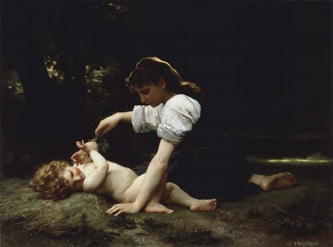 Young Woman and Child, 1881 by William Adolphe Bouguereau